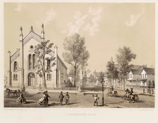 Première Église Congrégationaliste, Chicago, vers 1867